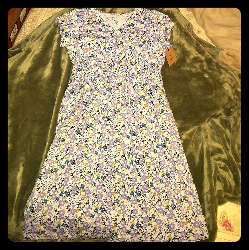 Lands End little girls floral dress